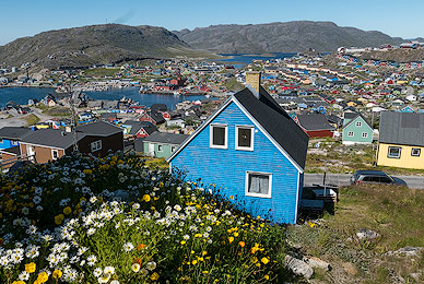 Beautiful greenlandic village «Qaqortoq»